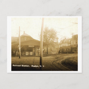 Railroad Station, Roslyn, Long Island,  Briefkaart