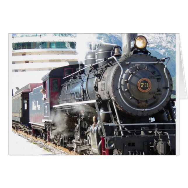 Railroad Steam Engine Card (Voorkant Horizontaal)