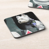 Railroad Terrier Dog Bier Onderzetter (Linkerzijde)