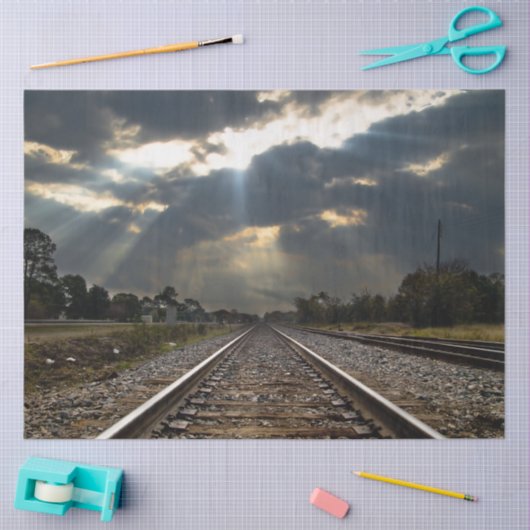 Railroad Tracks 20x30 debetpapier Tissuepapier (Craft)
