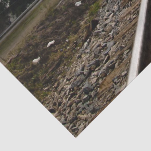 Railroad Tracks 20x30 debetpapier Tissuepapier (Detail)