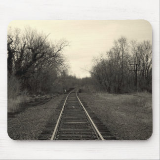 RailRoad Tracks B&W Mousepad Muismat