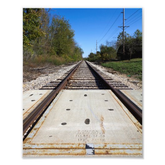 Railroad Tracks Foto Print Afdruk (Voorkant)
