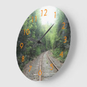 Railroad Tracks-wandklok Grote Klok (Hoek)
