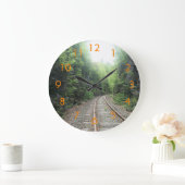 Railroad Tracks-wandklok Grote Klok (Huis)