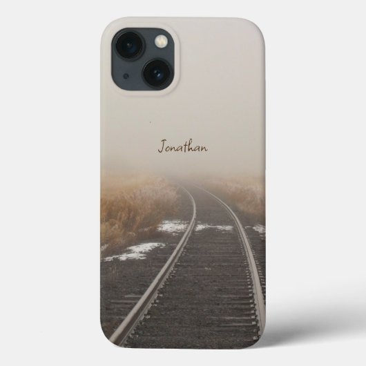 Railroad Tracks Winter Fog Gepersonaliseerd Case-Mate iPhone Case (Achterkant)