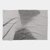 Railroad Tracks Winter Fog Photo Theedoek (Horizontaal)