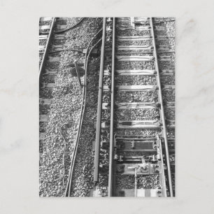 Railroad Tracks, zwart-wit Afbeelding. Briefkaart