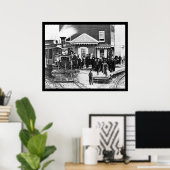 Railroad Train Crowd te Hannover, PA 1863 Poster (Thuiskantoor)