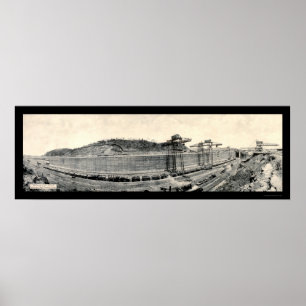 Railroad Train Panama Canal Foto 1913 Poster