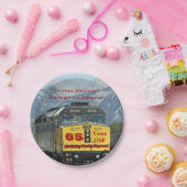 Railroad Train Paper Borden, 65th Birthday, Name Papieren Bordje (Feest)