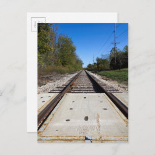 Railroad Train Tracks Schilderachtig Briefkaart fo