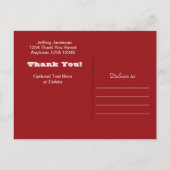 Railroad trein gele motor dank u verjaardag briefkaart (Achterkant)