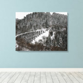 Railroad Trestle in Cloudcroft New Mexico Canvas Afdruk (Insitu (Houten vloer))