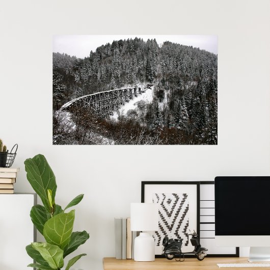Railroad Trestle in Cloudcroft New Mexico Poster (Thuiskantoor)