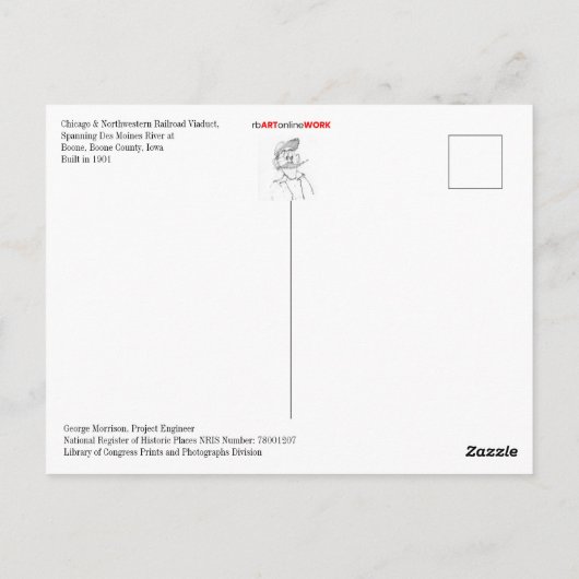 Railroad Viaduct Briefkaart (Achterkant)