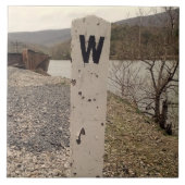 Railroad Whistle Post Tile Tegeltje (Voorkant)