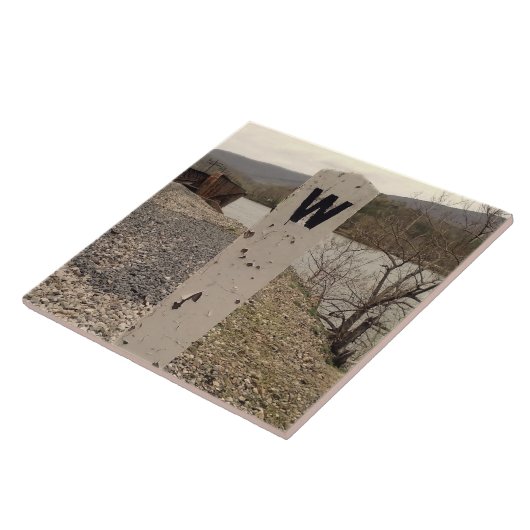 Railroad Whistle Post Tile Tegeltje (Zijkant)