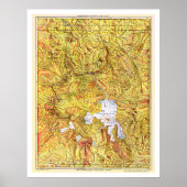 Railroad Yellowstone Map 1903 Poster (Voorkant)