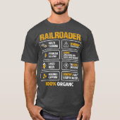 Railroader Geweldige voor een trein- en treinventi T-shirt (Voorkant)