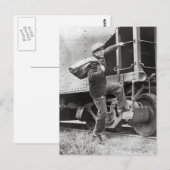 Rails leiden, 1935 briefkaart (Voorkant / Achterkant)