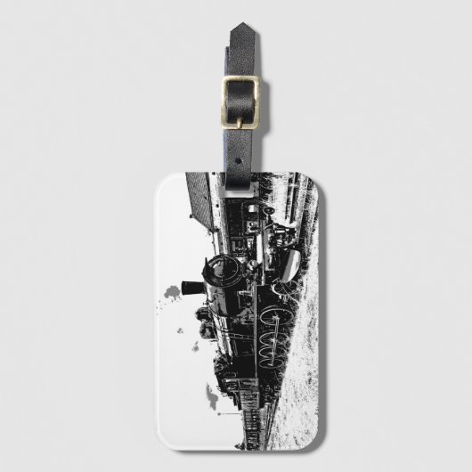 Rails rennen — Bagagelabel voor stuurstroomtrein (Voorkant (verticaal))