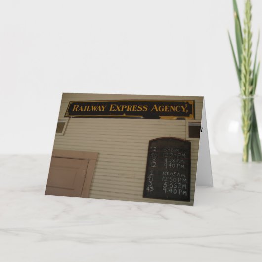 "Railway Express Agency & Trein Bulletin" Betersch Kaart (Voorkant)