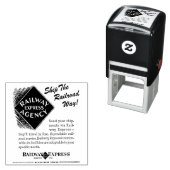 Railway Express, schip de spoorweg manier inkt ste Zelfinktende Stempel (In situ)