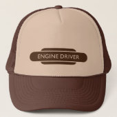 Railway Totem Motor Driver Bruin Wandelend Eend Trucker Pet (Voorkant)