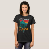 Railways Train Model Railroad Fan Railfan Love 2 T-shirt (Voorkant volledig)