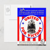 Railways United For War Efort 1940 Briefkaarten (Voorkant / Achterkant)