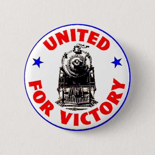 Railways United For War Efort 1940 Ronde Button 5,7 Cm (Voorkant)