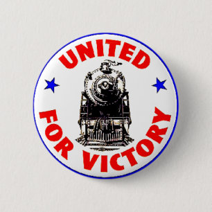 Railways United For War Efort 1940 Ronde Button 5,7 Cm