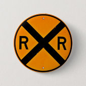 Railwegteken Ronde Button 5,7 Cm (Voorkant)