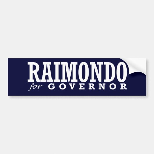 RAIMONDO VOOR GOVERNOR 2014 BUMPERSTICKER (Voorkant)