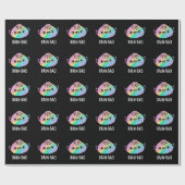 Rain-bao Funny Rainbow Dimsum Bao Pun Dark BG Cadeaupapier (Vlak)