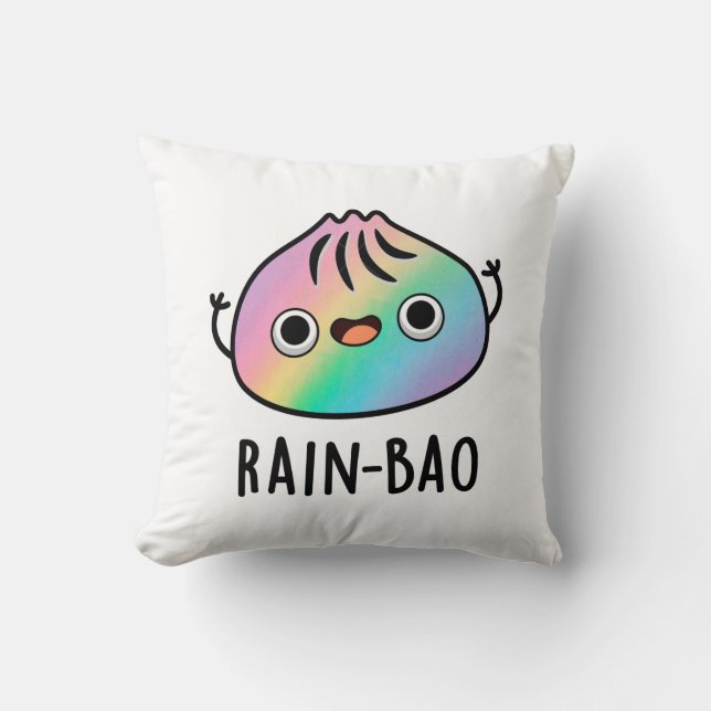 Rain-bao Funny Rainbow Dimsum Bao Pun Kussen (Voorkant)