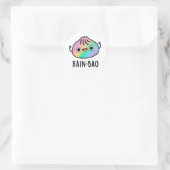 Rain-bao Funny Rainbow Dimsum Bao Pun Ronde Sticker (Tas)