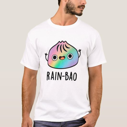 Rain-bao Funny Rainbow Dimsum Bao Pun T-shirt (Voorkant)