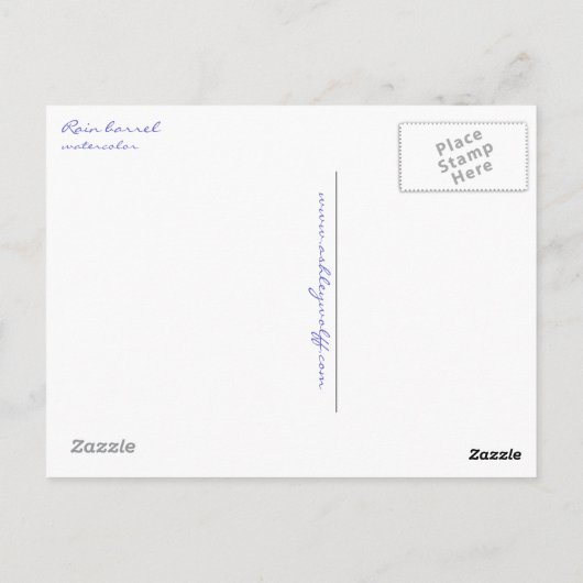 Rain Barrel Briefkaart (Achterkant)