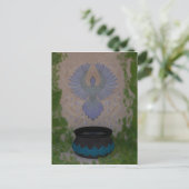 Rain Bird Mixed Media Art Briefkaart (Staand voorkant)