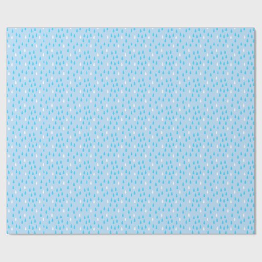 Rain Blue White Pattern Cadeaupapier (Vlak)