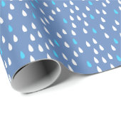 Rain Blue White Pattern Cadeaupapier (Rol Hoek)