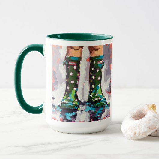 Rain boots Painting  - Children's Room Decor Mok (Met donut)