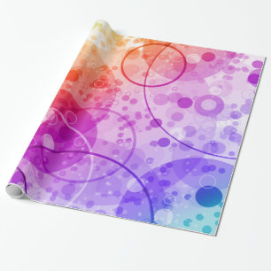 RAIN BUBBLES IN RAINBOWS CADEAUPAPIER
