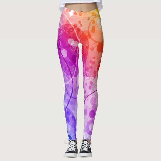 RAIN BUBBLES IN RAINBOWS LEGGINGS (Voorkant)