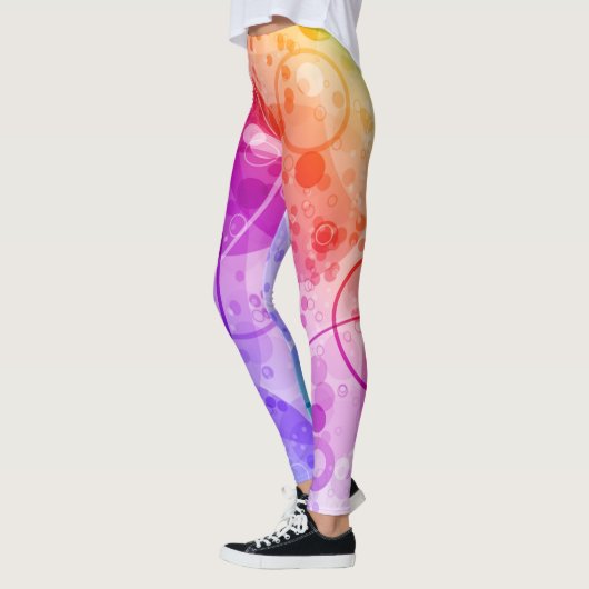 RAIN BUBBLES IN RAINBOWS LEGGINGS (Links)