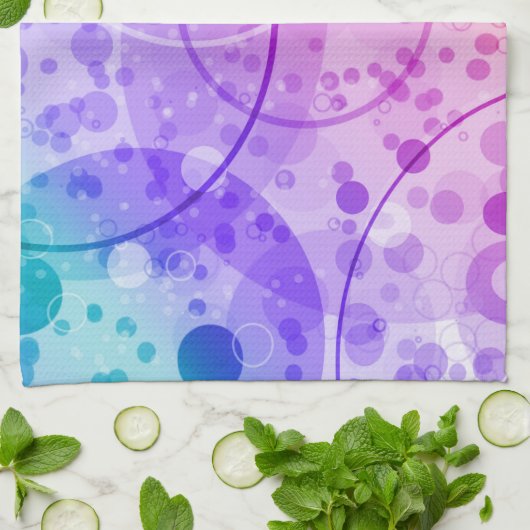 RAIN BUBBLES IN RAINBOWS THEEDOEK (Gevouwen)