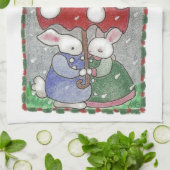 Rain Bunnies theehanddoeken Theedoek (Gevouwen)