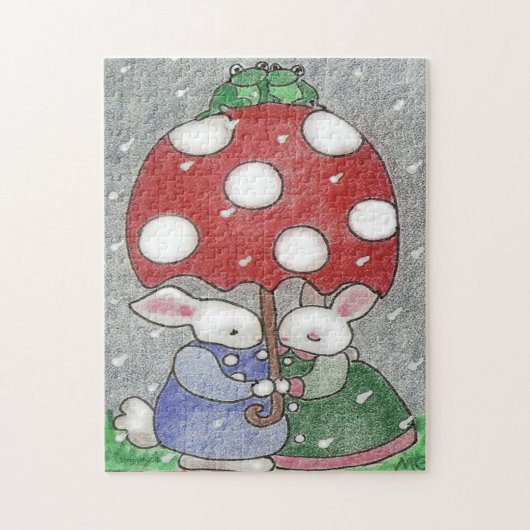 Rain bunny puzzle legpuzzel (Verticaal)